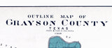 1908 Map of Grayson County Texas