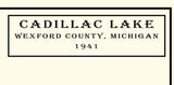 1941 Map of Cadillac Lake Wexford County Michigan