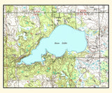 1984 Map of Rose Lake Osceola County Michigan