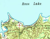 1984 Map of Rose Lake Osceola County Michigan