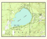 1987 Map of Wolf Lake Lake County Michigan