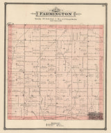1885 Map of Farmington Township Cedar County Iowa