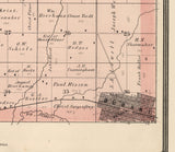 1885 Map of Farmington Township Cedar County Iowa