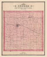1885 Map of Inland Township Cedar County Iowa