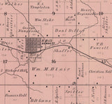 1885 Map of Inland Township Cedar County Iowa