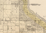 1885 Map of Iowa Township Cedar County Iowa