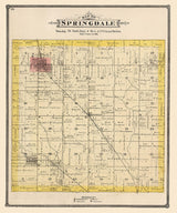 1885 Map of Springdale Township Cedar County Iowa