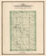 1885 Map of Sugar Creek Township Cedar County Iowa