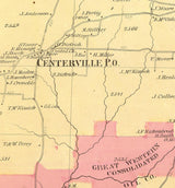 1865 Map of Pine Grove Township Venango County Pennsylvania Oil Region