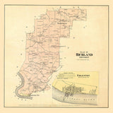 1865 Map of Richland Township Venango County Pennsylvania Oil Region