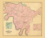 1865 Map of Rockland Township Venango County Pennsylvania Oil Region