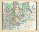 1900 Map of The Bronx New York