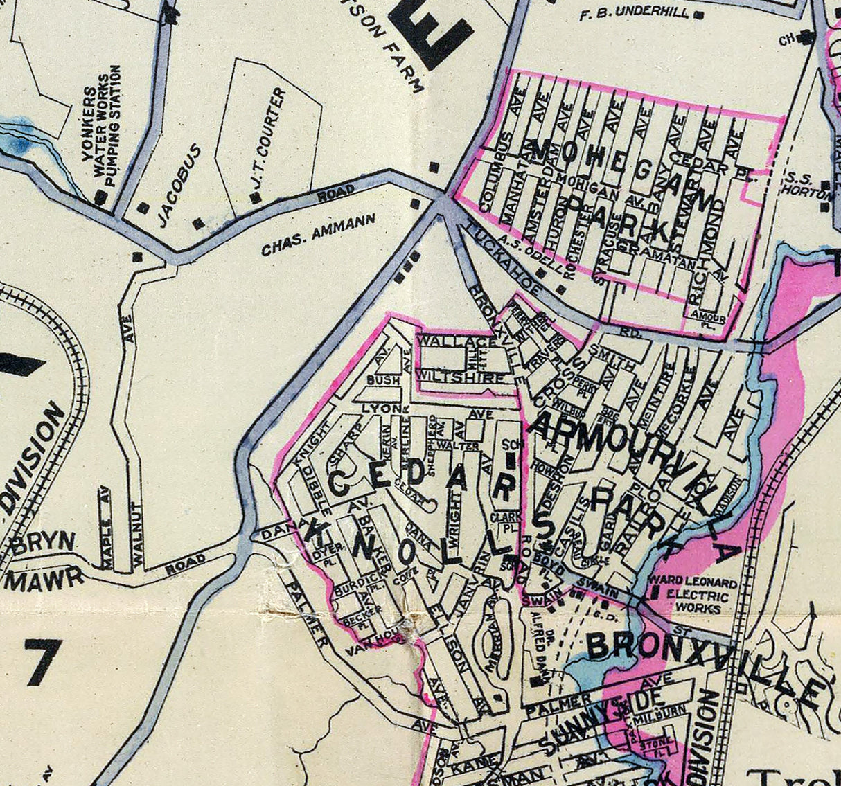 1900 Map of Yonkers New York