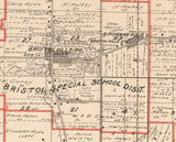 1899 Map of Bristol Township Trumbull County Ohio