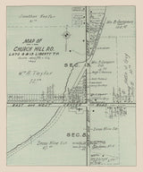 1899 Map of Church Hill Trumbull County Ohio