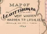 1899 Map of Leavittsburg Trumbull County Ohio