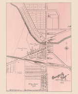 1899 Map of Orangeville Village Trumbull County Ohio