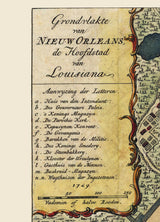1769 Map of New Orleans Louisiana
