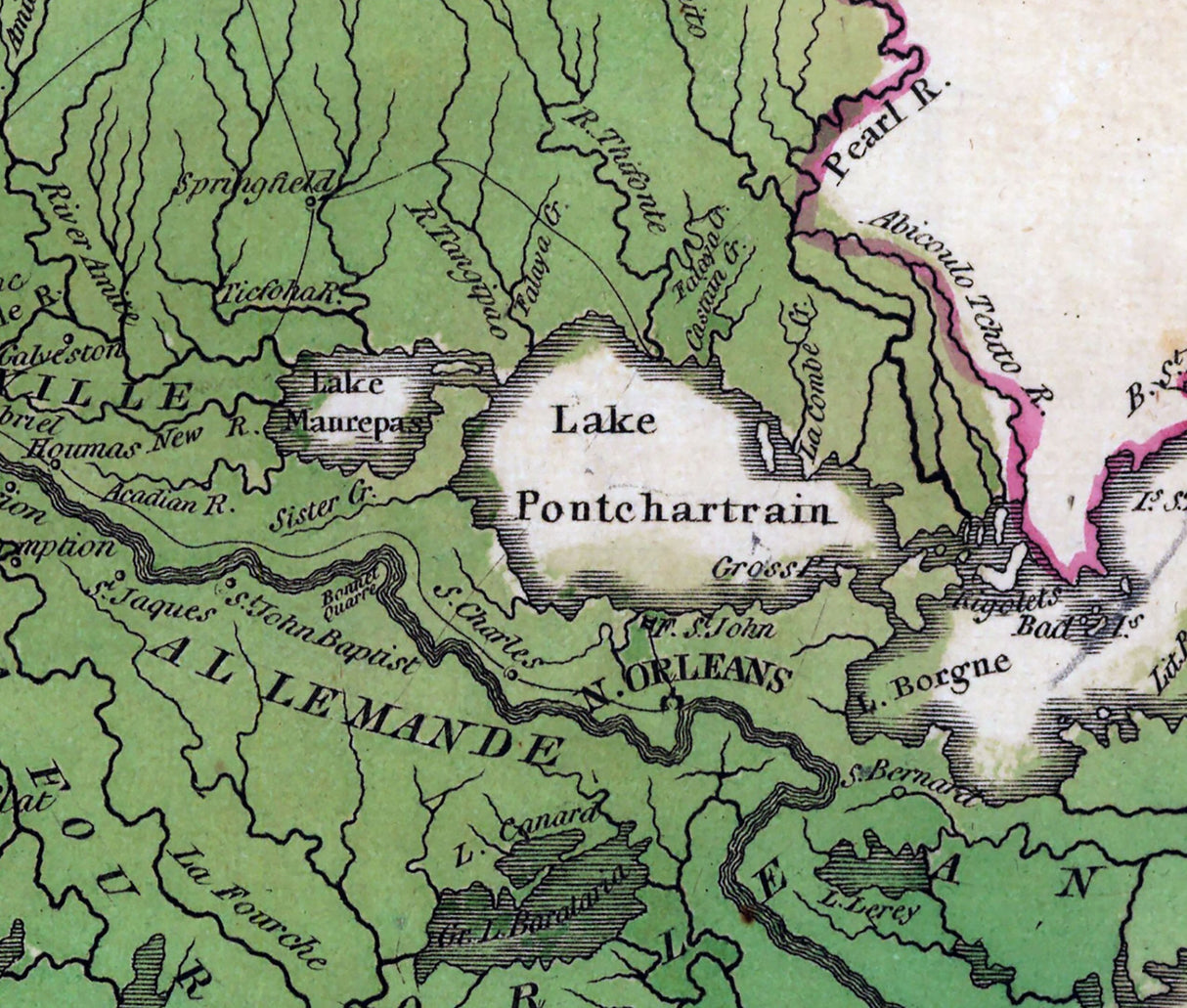 1816 Map of Louisiana