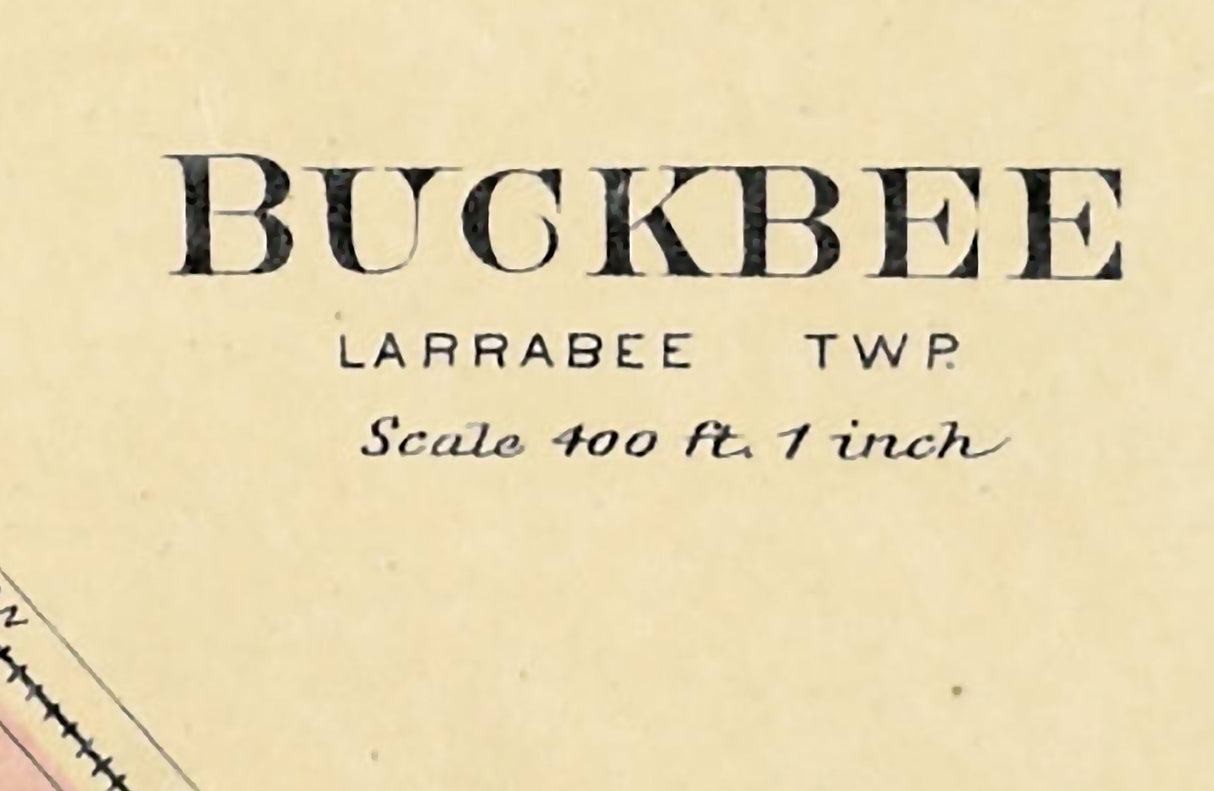1889 Town Map of Buckbee Waupaca County Wisconsin