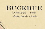 1889 Town Map of Buckbee Waupaca County Wisconsin