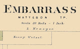 1889 Town Map of Embarrass Waupaca County Wisconsin