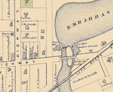 1889 Town Map of Embarrass Waupaca County Wisconsin