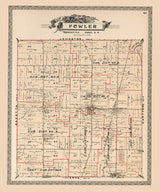 1899 Map of Fowler Township Trumbull County Ohio