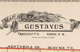 1899 Map of Gustavus Township Trumbull County Ohio