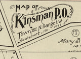 1899 Map of Kinsman Trumbull County Ohio