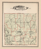 1899 Map of Liberty Township Trumbull County Ohio
