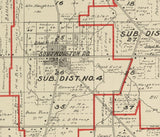 1899 Map of Southington Township Trumbull County Ohio