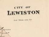 1873 Map of City of Lewiston Androscoggin County Maine