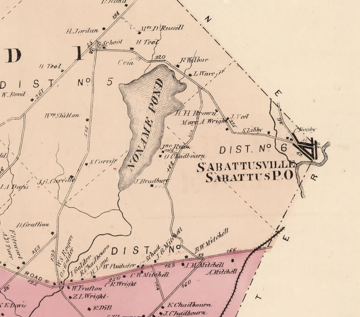 1873 Map of City of Lewiston Androscoggin County Maine