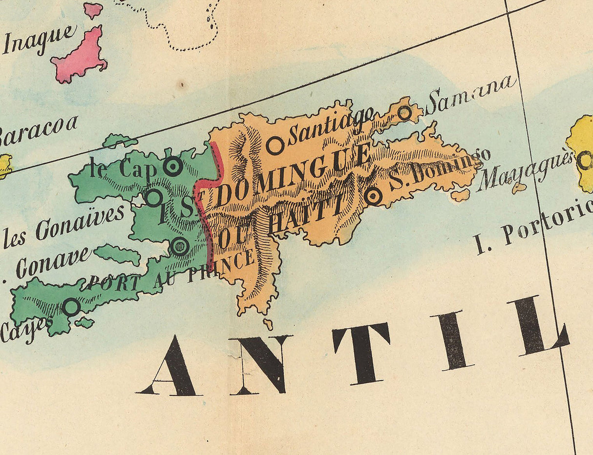 1844 Map of the Caribbean Sea