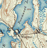 1912 Map of Lake Androscoggin Maine