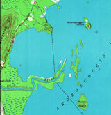 1968 Map of Lake Androscoggin Maine