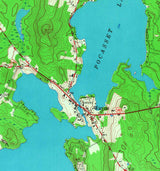 1968 Map of Lake Androscoggin Maine