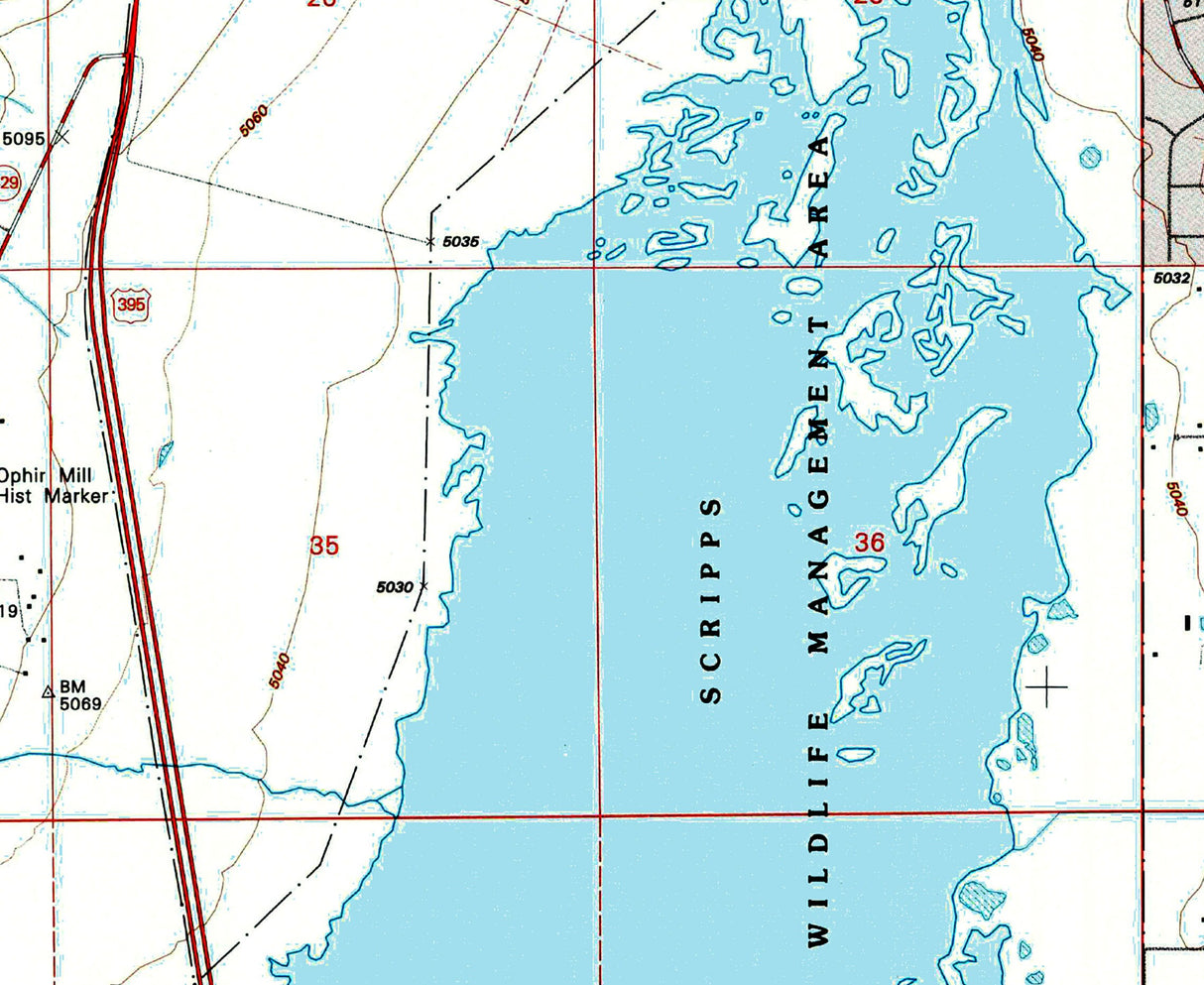 1994 Map of Washoe Lake Nevada