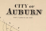 1873 Map of Auburn Androscoggin County Maine