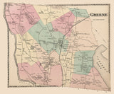 1873 Map of Greene Township Androscoggin County Maine