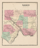 1873 Map of Lisbon Androscoggin County Maine