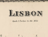 1873 Map of Lisbon Androscoggin County Maine