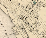 1873 Map of Lisbon Falls Village Maine