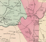 1873 Map of Turner Township Androscoggin County Maine