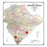 1910 Map of Columbia County Georgia
