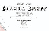 1910 Map of Columbia County Georgia