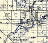 1900 Map of Kern River Oil Field Bakersfield California