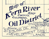 1899 Map of Kern River Oil District Kern County California