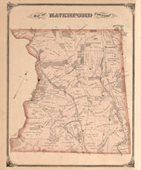1875 Map of Haverford Township Delaware County Pennsylvania